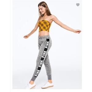 Victoria's Secret PINK Skinny Collegiate Joggers Pockets Logo Cuffed Hem XS